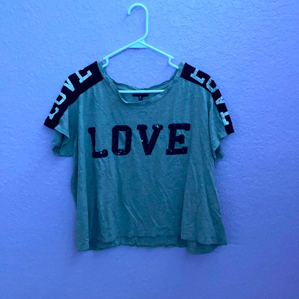 A “Love” pajama shirt